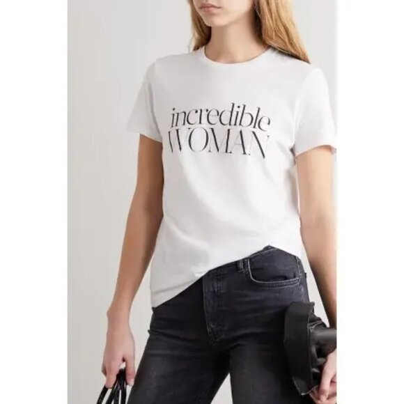 Ninety Percent x Net-A-Porter Incredible Women White T-Shirt Large - Picture 1 of 7